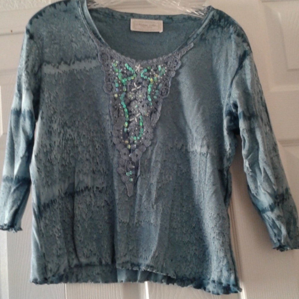 Beaded Tye Dye Top Med